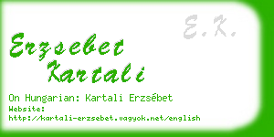 erzsebet kartali business card